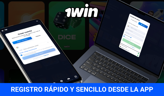 Cómo registrarse desde la app 1win